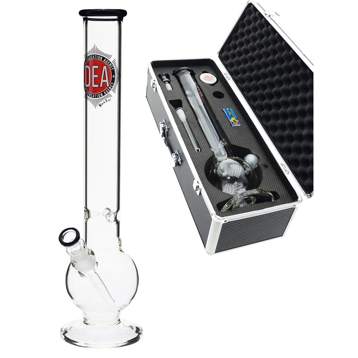 NBG11624 Dea Glass – Bubbled Icebong Cased