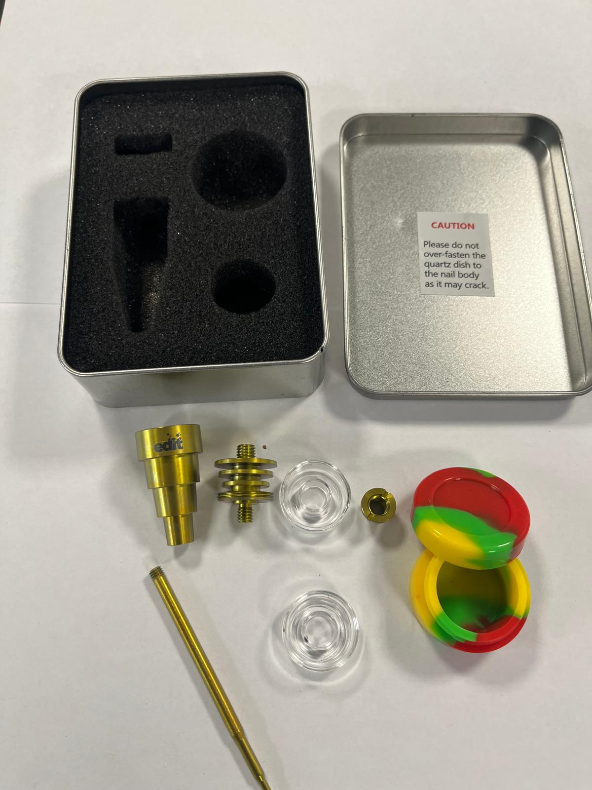 NAMNDB13059 Hybrid Titanium Qrtz Nail Carb Cap Gold