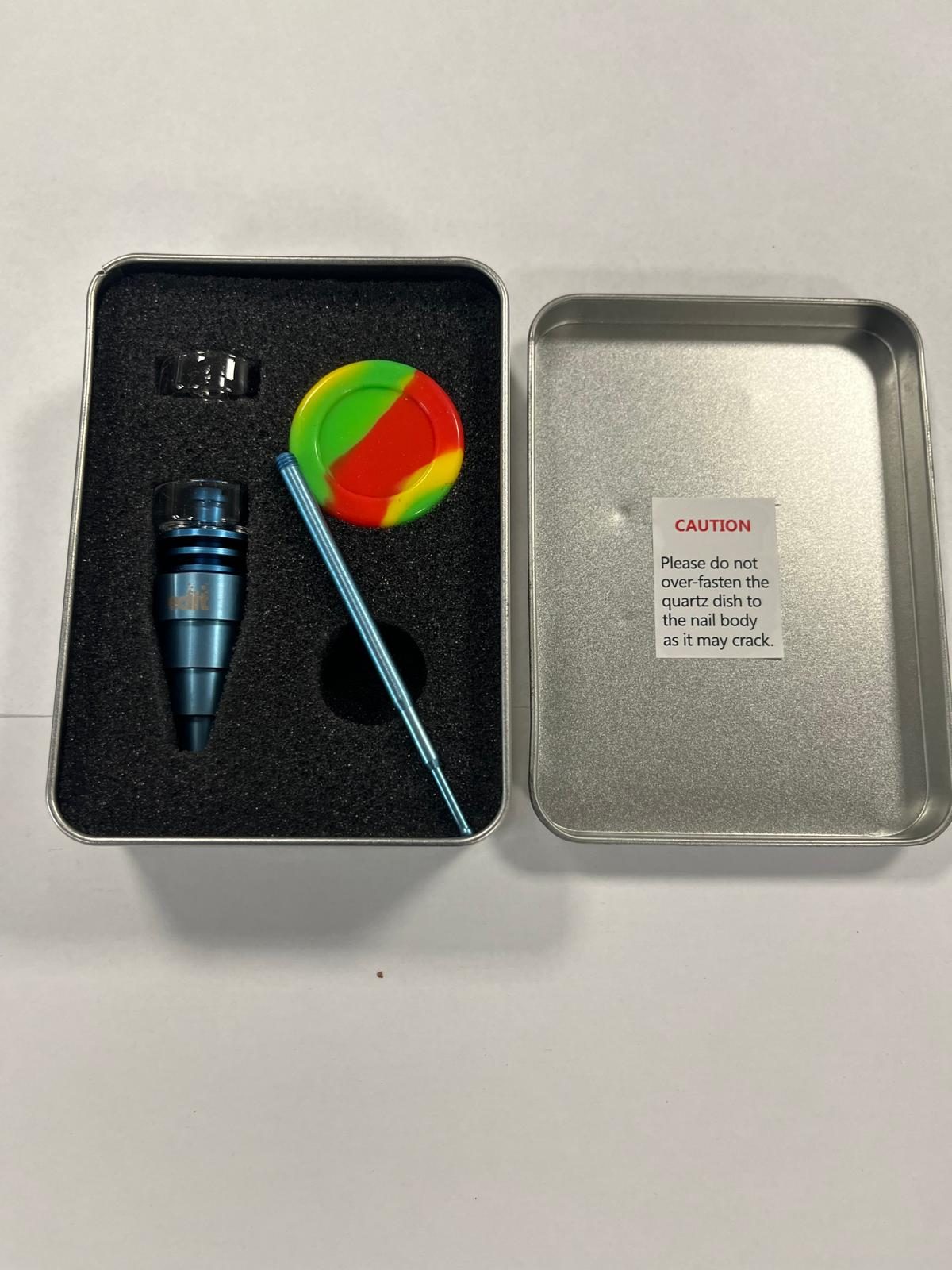 NAMNDB13062 Hybrid Titanium Quartz Nail and Carb Cap Dab Turquoise-3