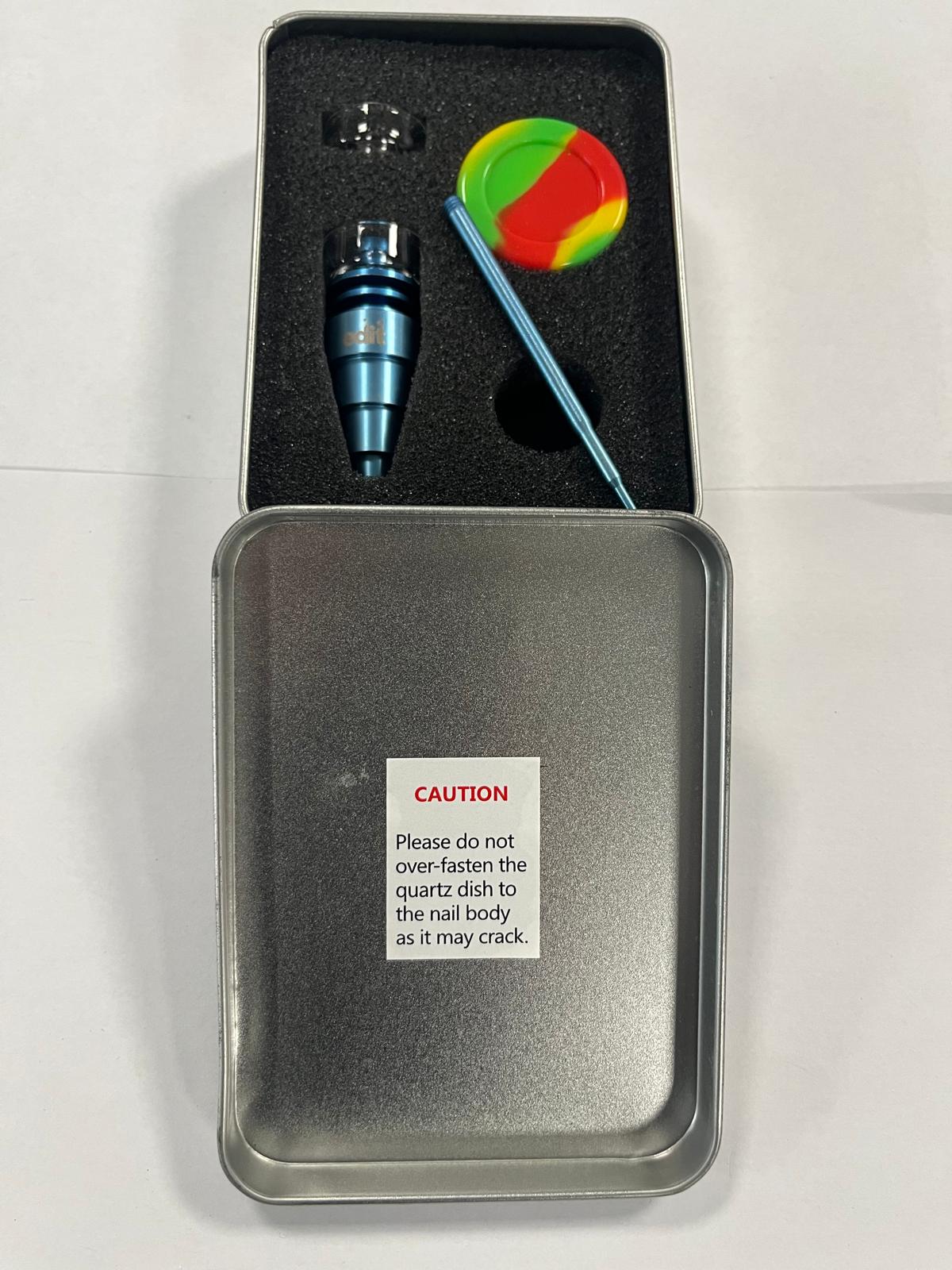 NAMNDB13062 Hybrid Titanium Quartz Nail and Carb Cap Dab Turquoise-4
