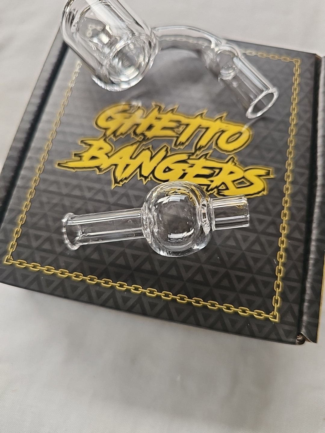 NDA24642-05 Ghetto Banger Double Wall Quartz Nail With Carb Cap 14mm Female Joint-2