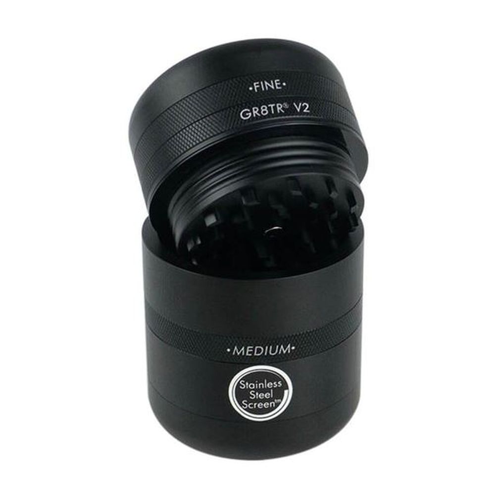 NGD576199-01 GR8TR V2 Grinder w Solid Screen Matte Black SK2S-GK7-BLK