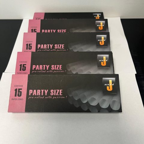 J-Ware Pre-Rolled Paper Cones Party Size 15 Pack x 5