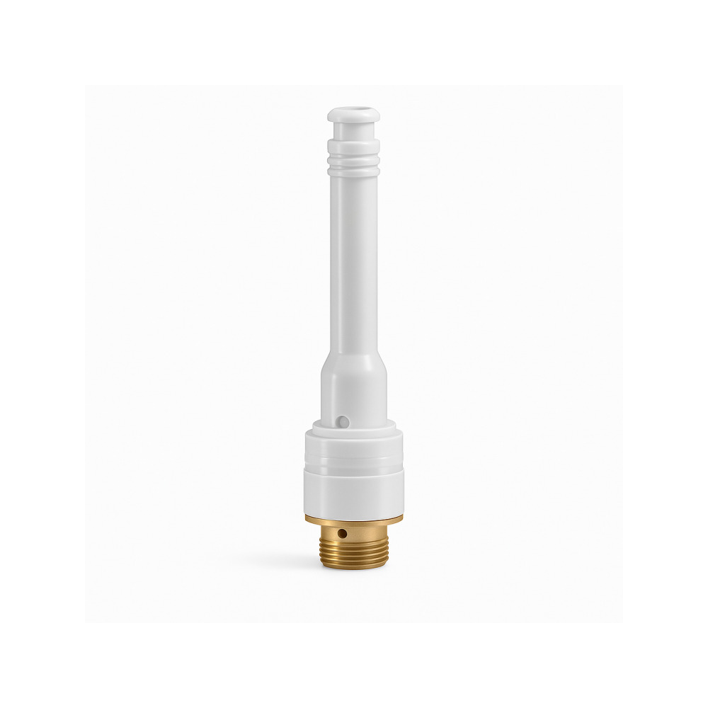 ACTIVE EZ Click Ceramic Pro cartridge mouthpiece and glue-free compression-fitted construction close-up