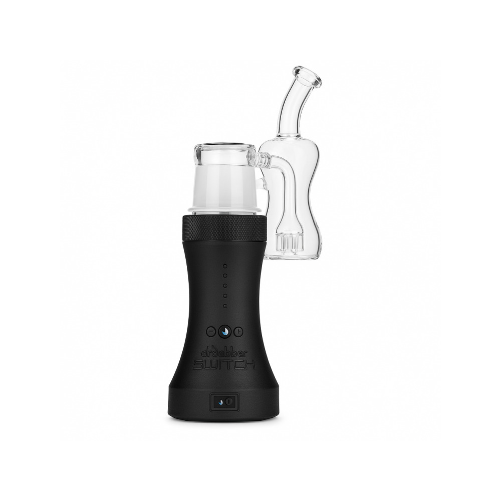 Dr Dabber Switch Vaporizer induction cup close-up showing white and black ceramic cups