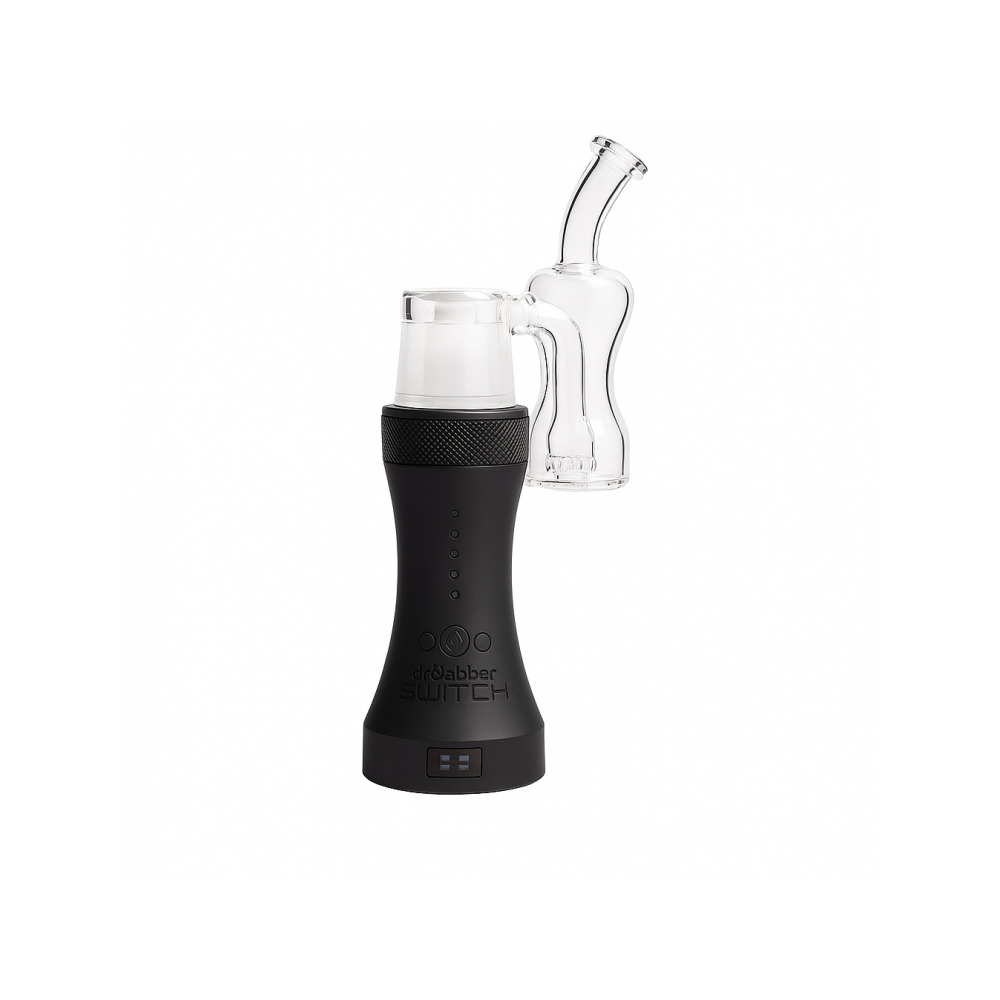 Dr Dabber Switch Vaporizer accessories including dab tool silicone container and tweezers
