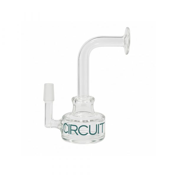 GRAV Labs 5 inch Circuit mini dab rig in teal borosilicate glass front view