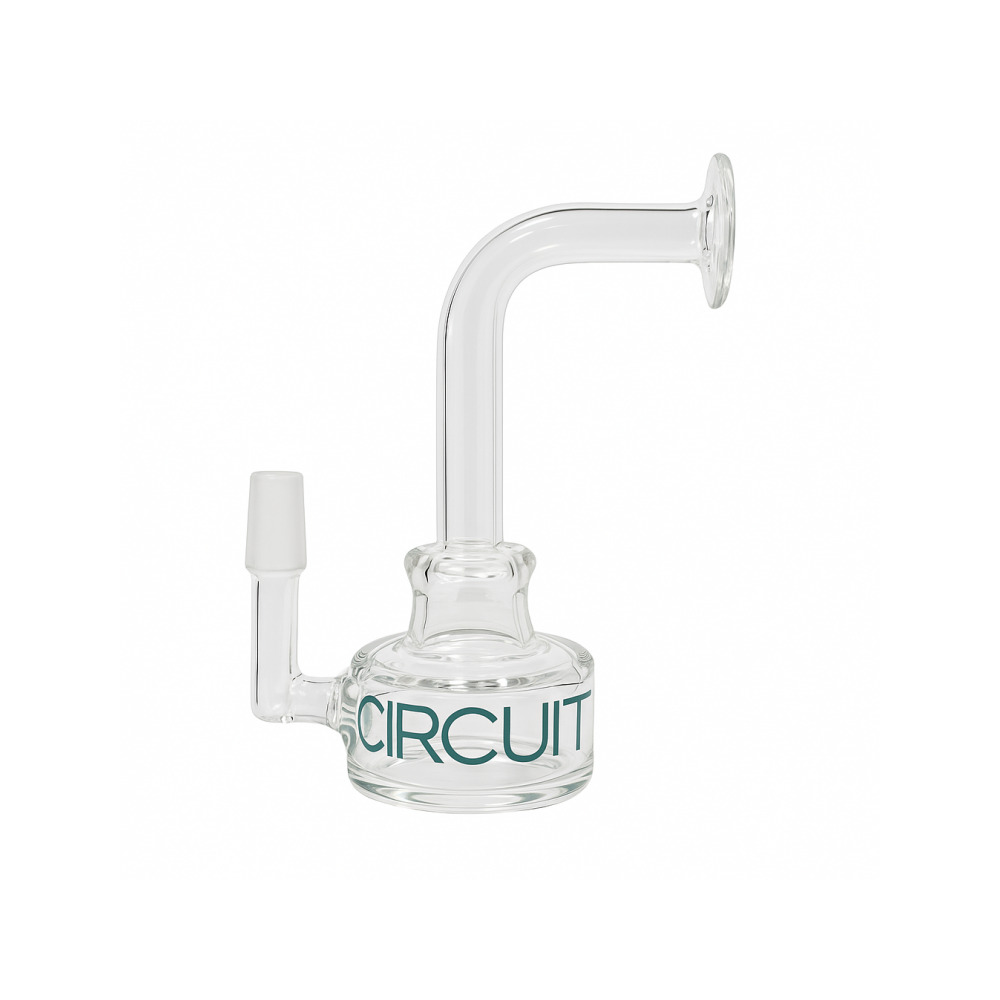 GRAV Labs 5 inch Circuit mini dab rig in teal borosilicate glass front view