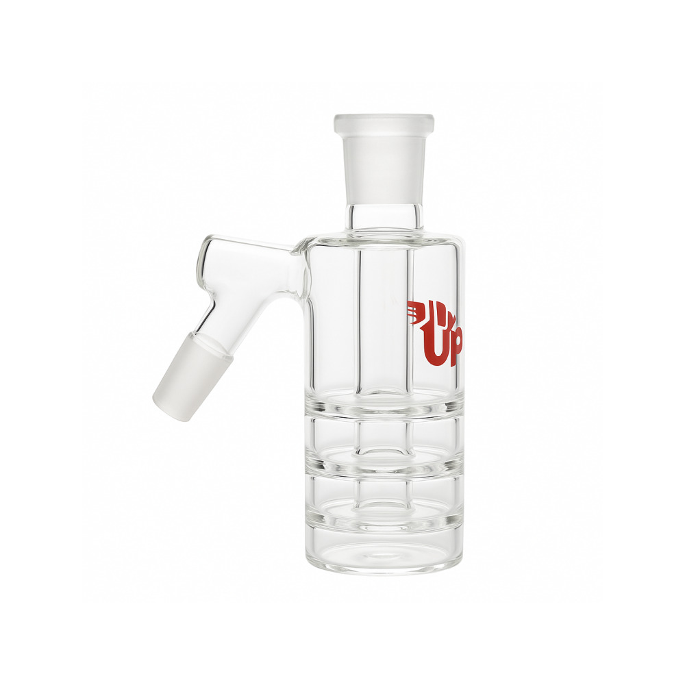 Grav Labs Upline Ash Catcher Red displaying the climbing water filtration chamber detail