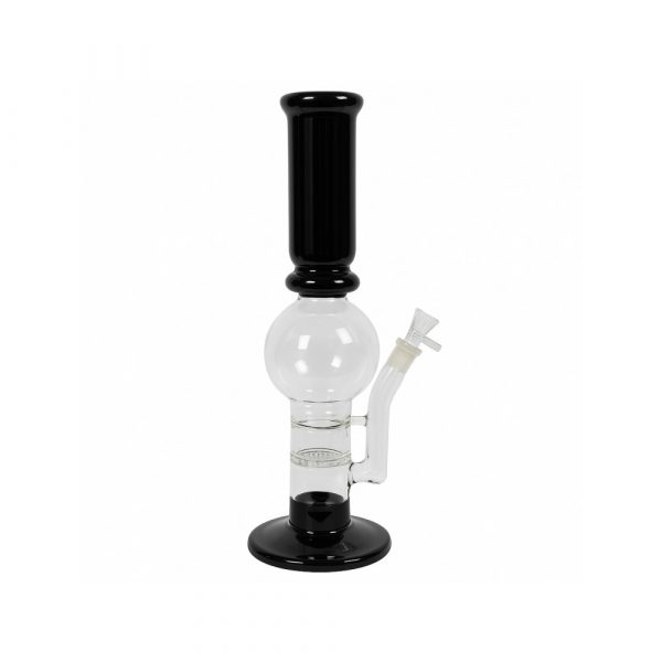 Close-up of black glass WS-Line logo band on Weed Star Popeye bong