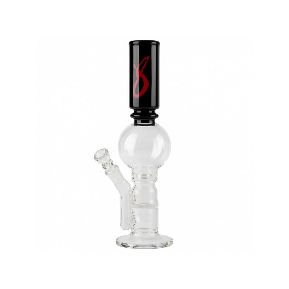 Weed Star Popeye bong black mouthpiece and curved neck detail