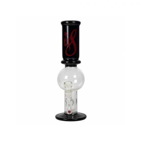 Weed Star Popeye WS-Line Black glass bong 39cm full view on white background