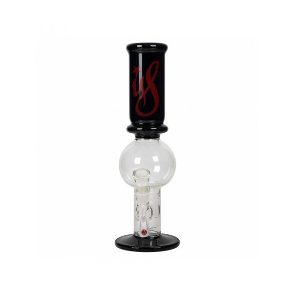 Weed Star Popeye WS-Line Black glass bong 39cm full view on white background