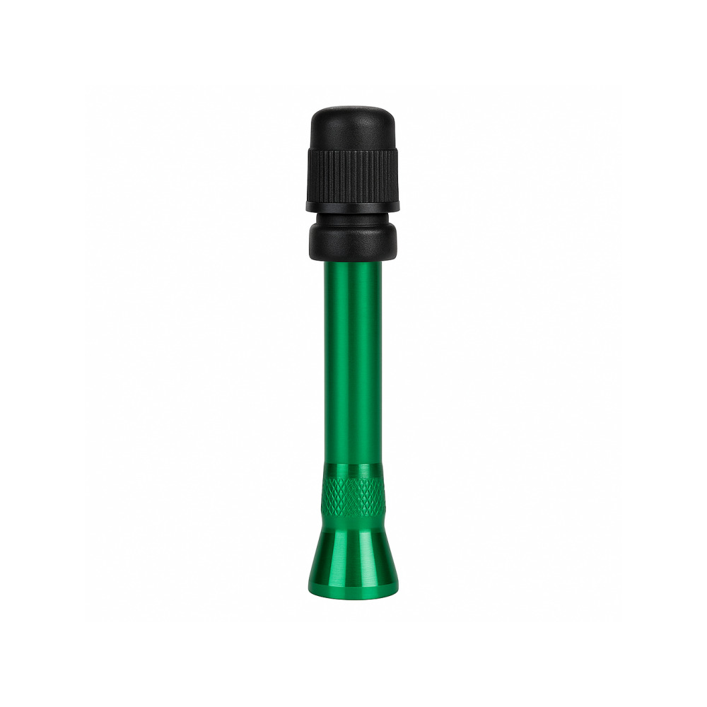 8cm aluminium downpipe with metal screw-in cone bowl and rubber grommet on white background