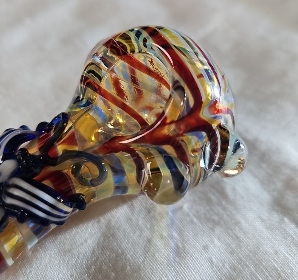 NPI11194 Butterfly Spoon Pipe 420 Glass-3