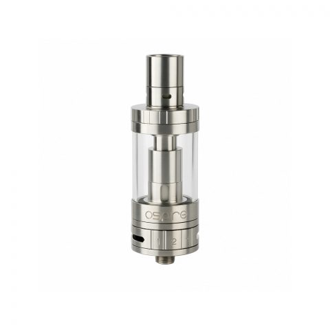 Aspire Triton V2 sub ohm tank with Pyrex glass in stainless steel finish