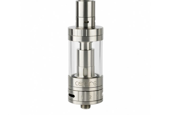 Aspire Triton V2 sub ohm tank with Pyrex glass in stainless steel finish