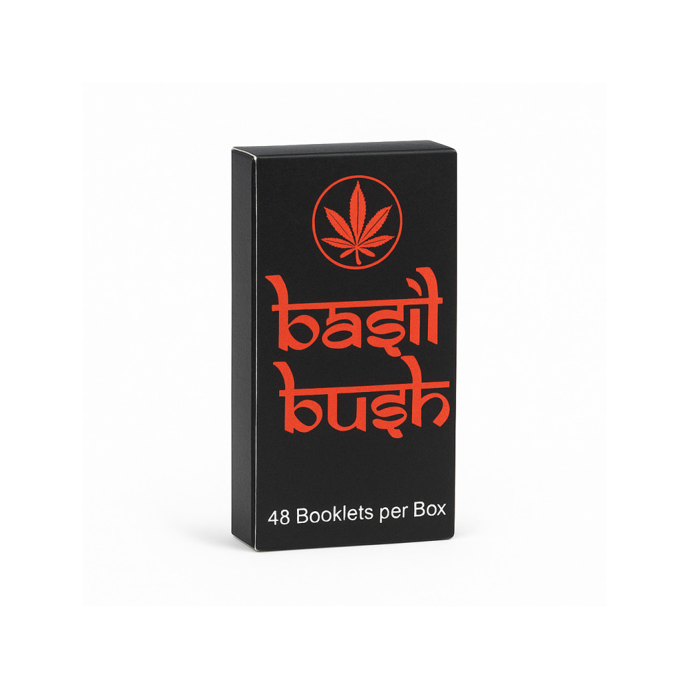 Basil Bush Regular Tips individual booklet open showing perforated tips