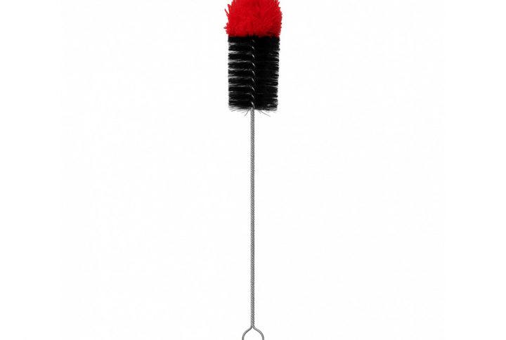 Black Leaf bendable bong cleaning brush size L 50cm with red soft tip and black bristles