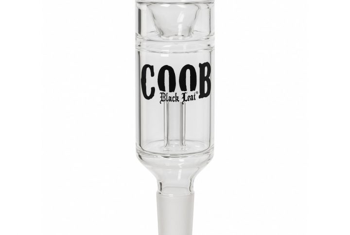 Black Leaf Cool B Double Filter Precooler Bowl in borosilicate glass with SG19 joint
