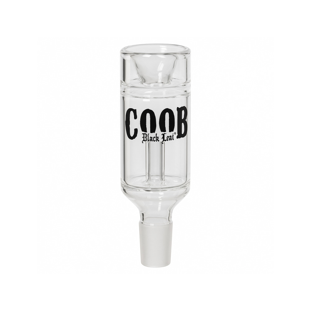 Black Leaf Cool B Double Filter Precooler Bowl in borosilicate glass with SG19 joint