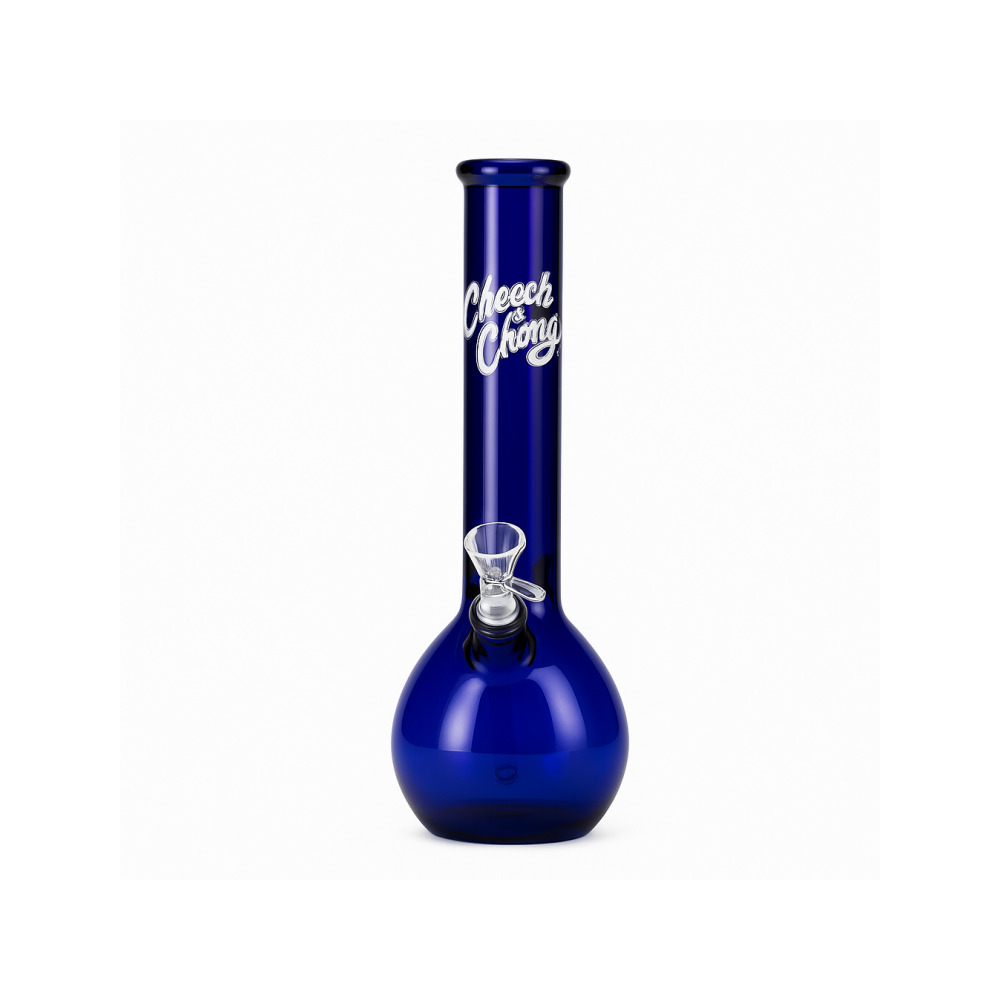 14.5mm female vapour dome with roll stopper handles included with the Jade East Dark Blue Bong
