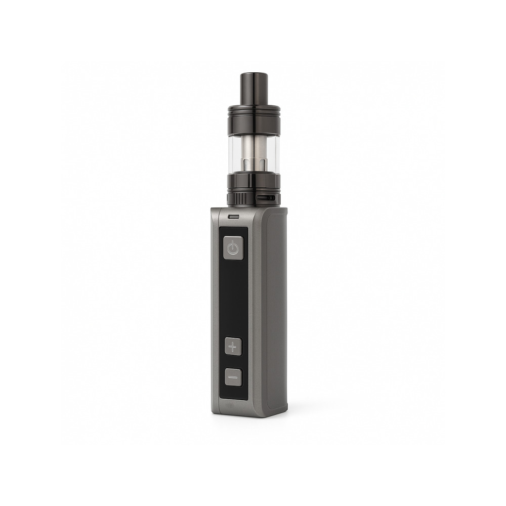 Cloud V Nova Vaporizer Silver mod and tank kit laid out on a flat surface