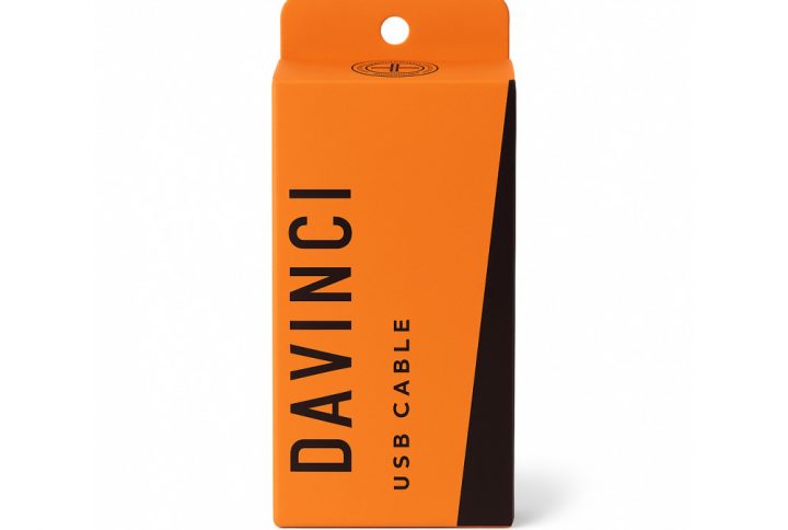 DaVinci MIQRO USB cable braided charging cable for MIQRO vaporizer on white background