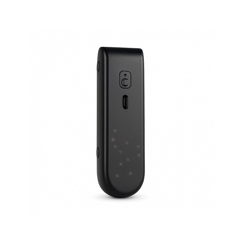 DynaTec Orion V2 induction heater in hand demonstrating compact portable size