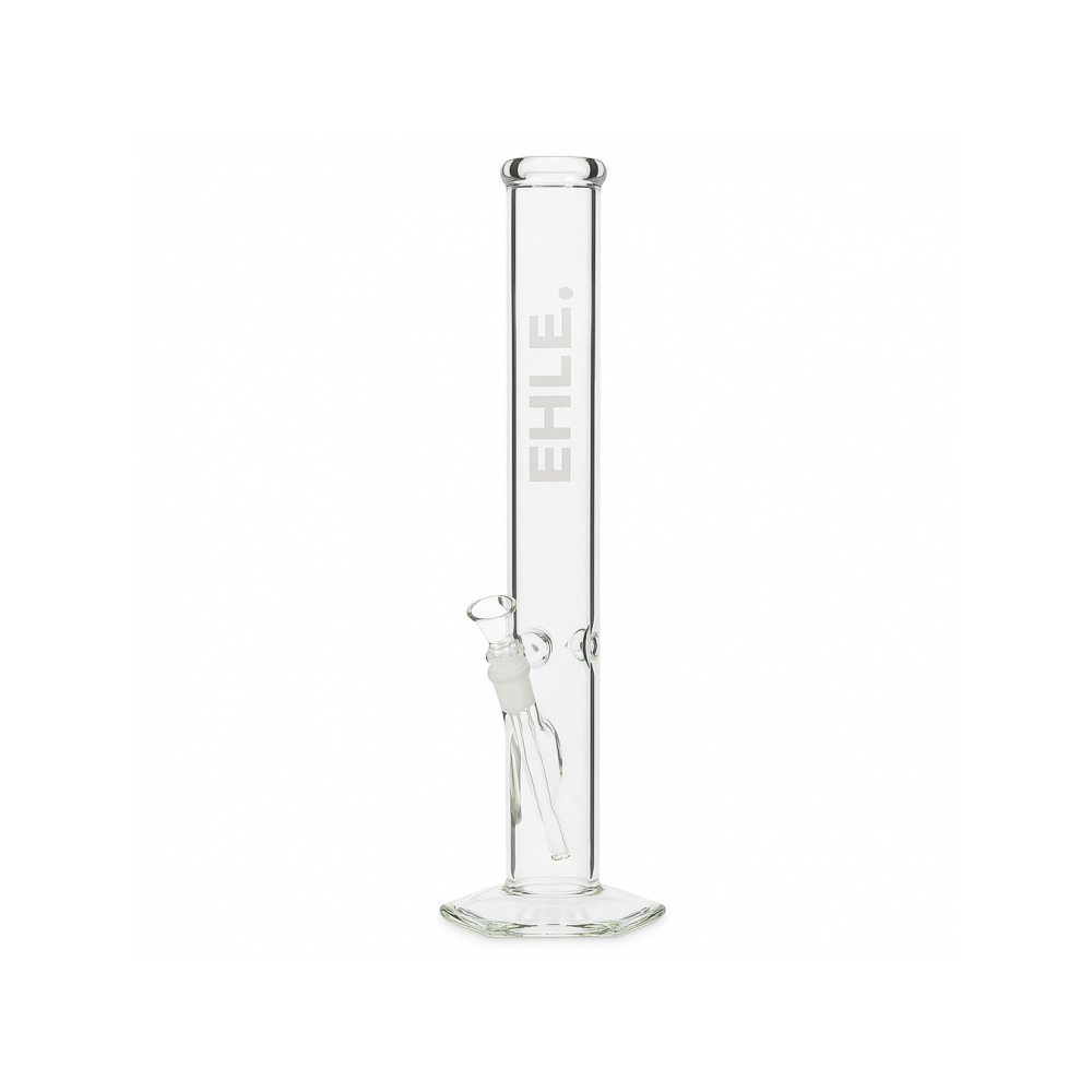 EHLE bong ice notches detail inside the glass cylinder tube