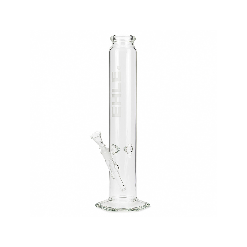 Top mouthpiece view of EHLE 2000ml ice bong showing tube opening