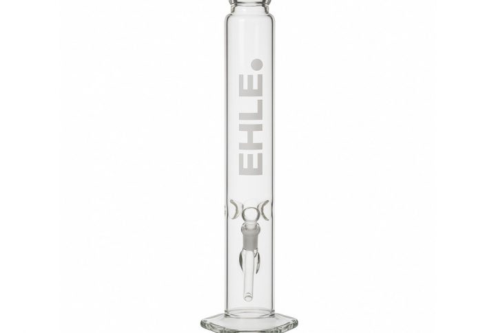 EHLE Ice Cylinder Bong 2000ml with hexagonal foot on white background