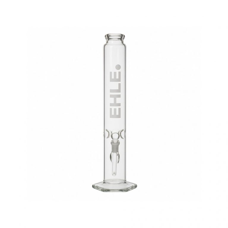 EHLE Ice Cylinder Bong 2000ml with hexagonal foot on white background