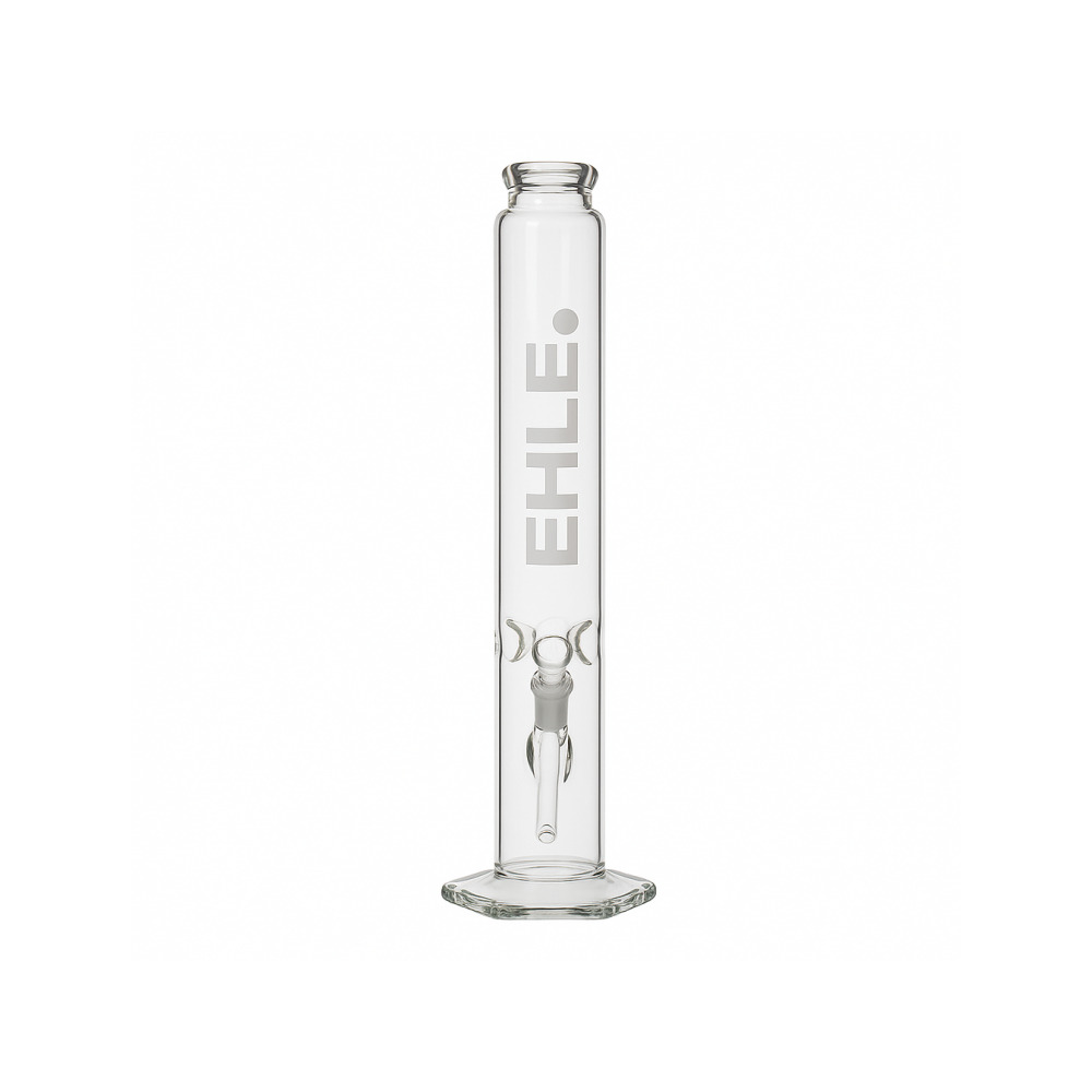 EHLE Ice Cylinder Bong 2000ml with hexagonal foot on white background
