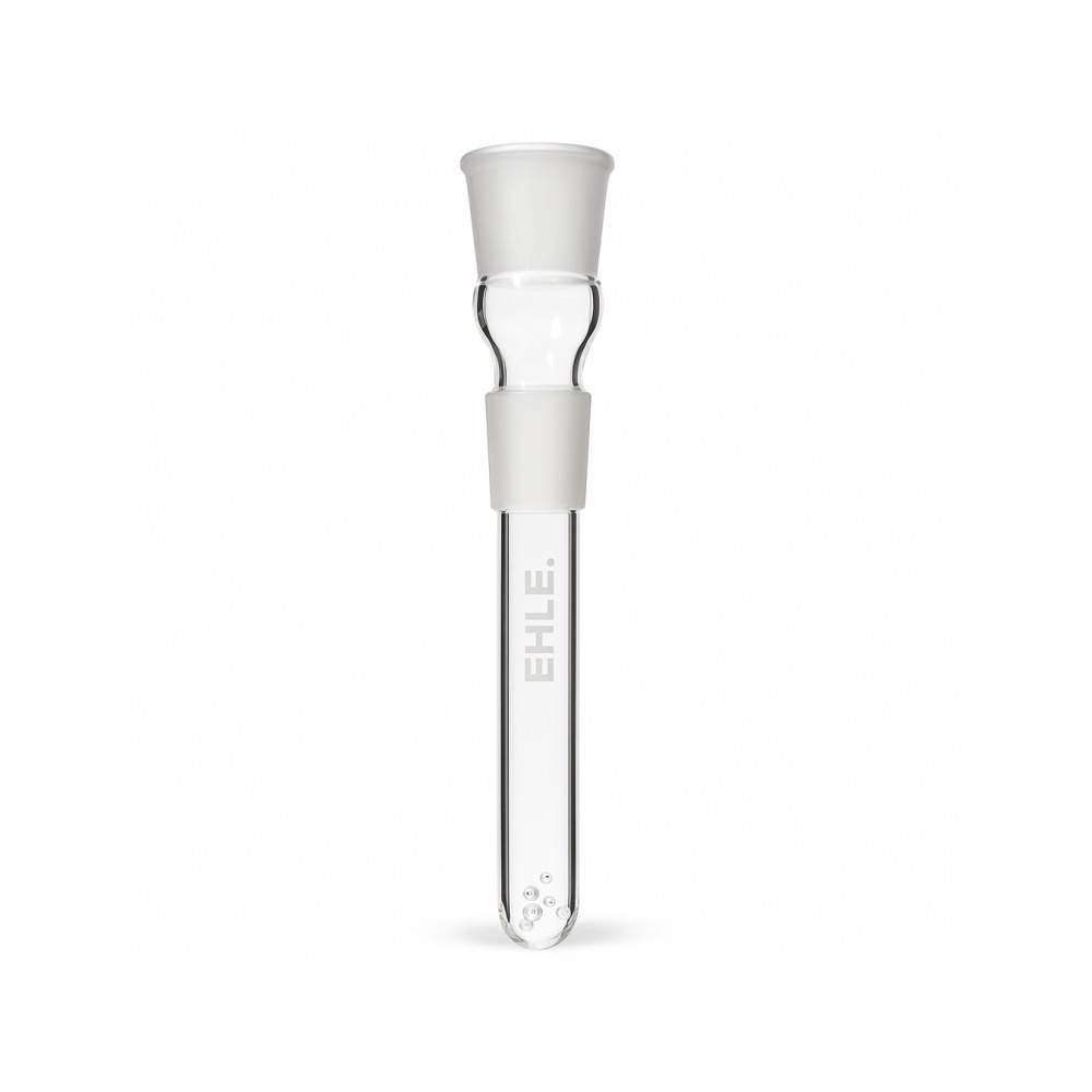 Close-up of the 29.2mm joint and diffuser downstem included with the EHLE Ehleminator bong