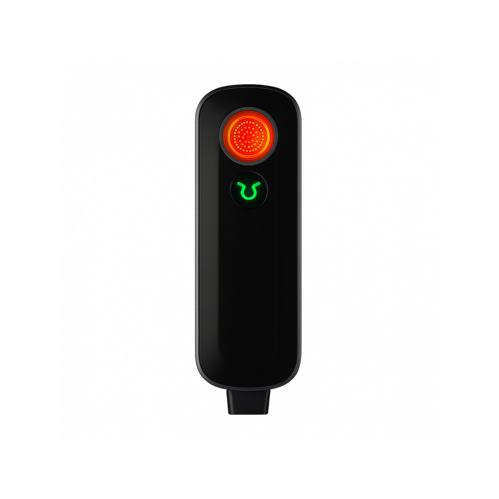 Firefly 2 Plus Jet Black vaporizer showing borosilicate glass vapour path