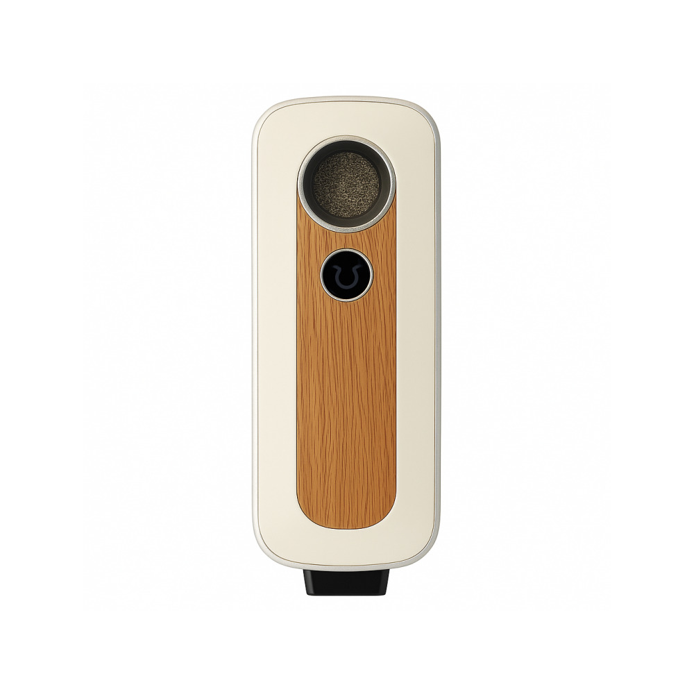 Firefly 2 Plus Oak Silver device with charging dock and USB cable accessories