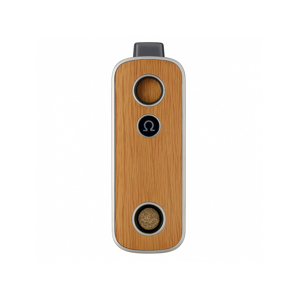 Firefly 2 Plus Oak Silver portable convection vaporizer front view