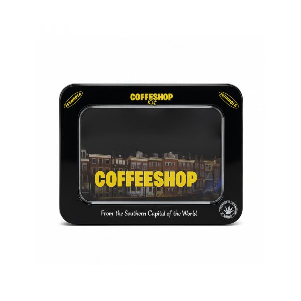 Futurola herb grinder coffee shop kit black gift box with 70mm grinder and rolling papers