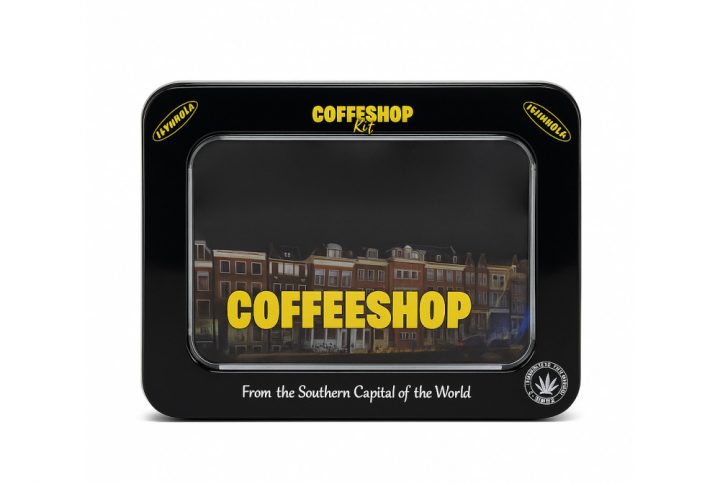 Futurola herb grinder coffee shop kit black gift box with 70mm grinder and rolling papers