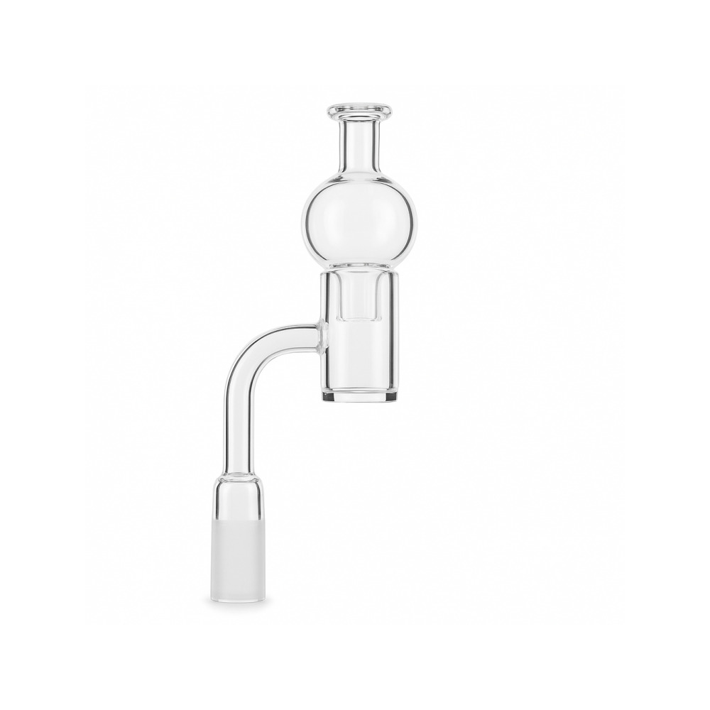 Quartz bubble carb cap included with the Ghetto Banger double wall quartz banger set