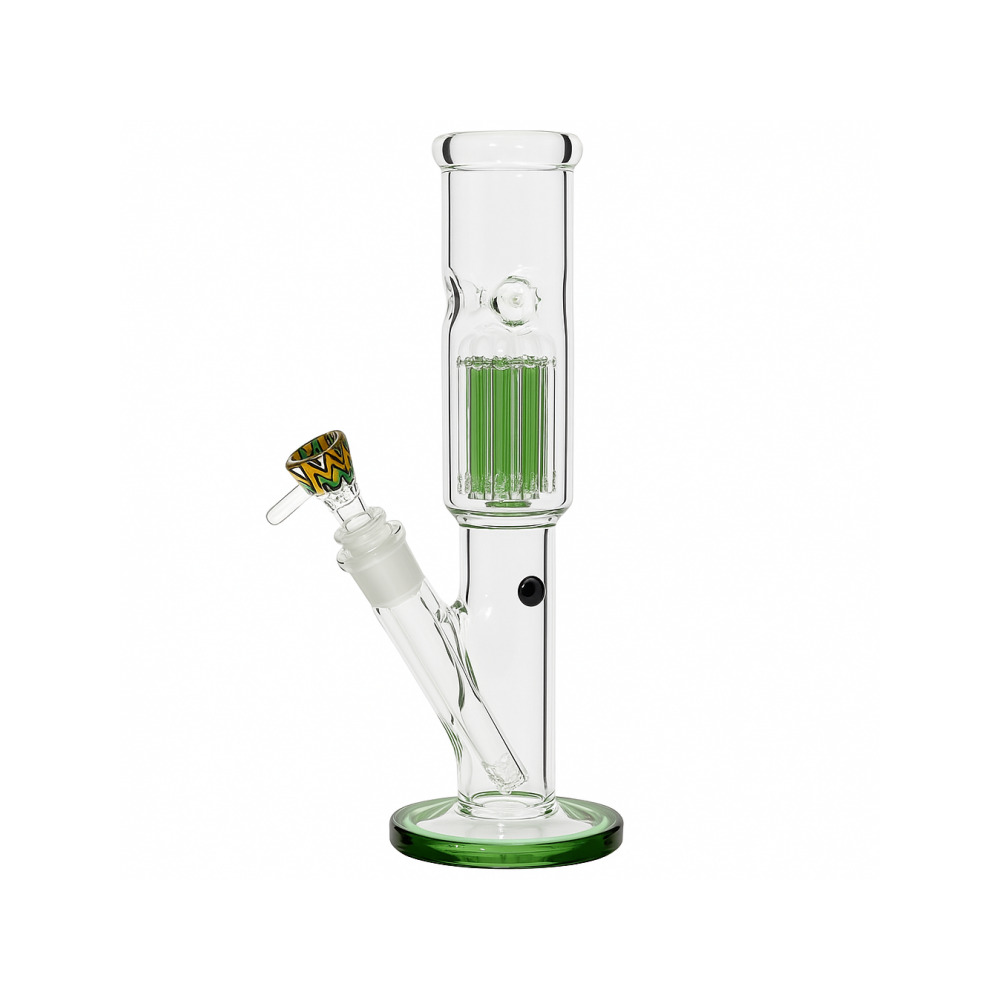 Ice notches on the Grace Glass 50cm green cylinder bong