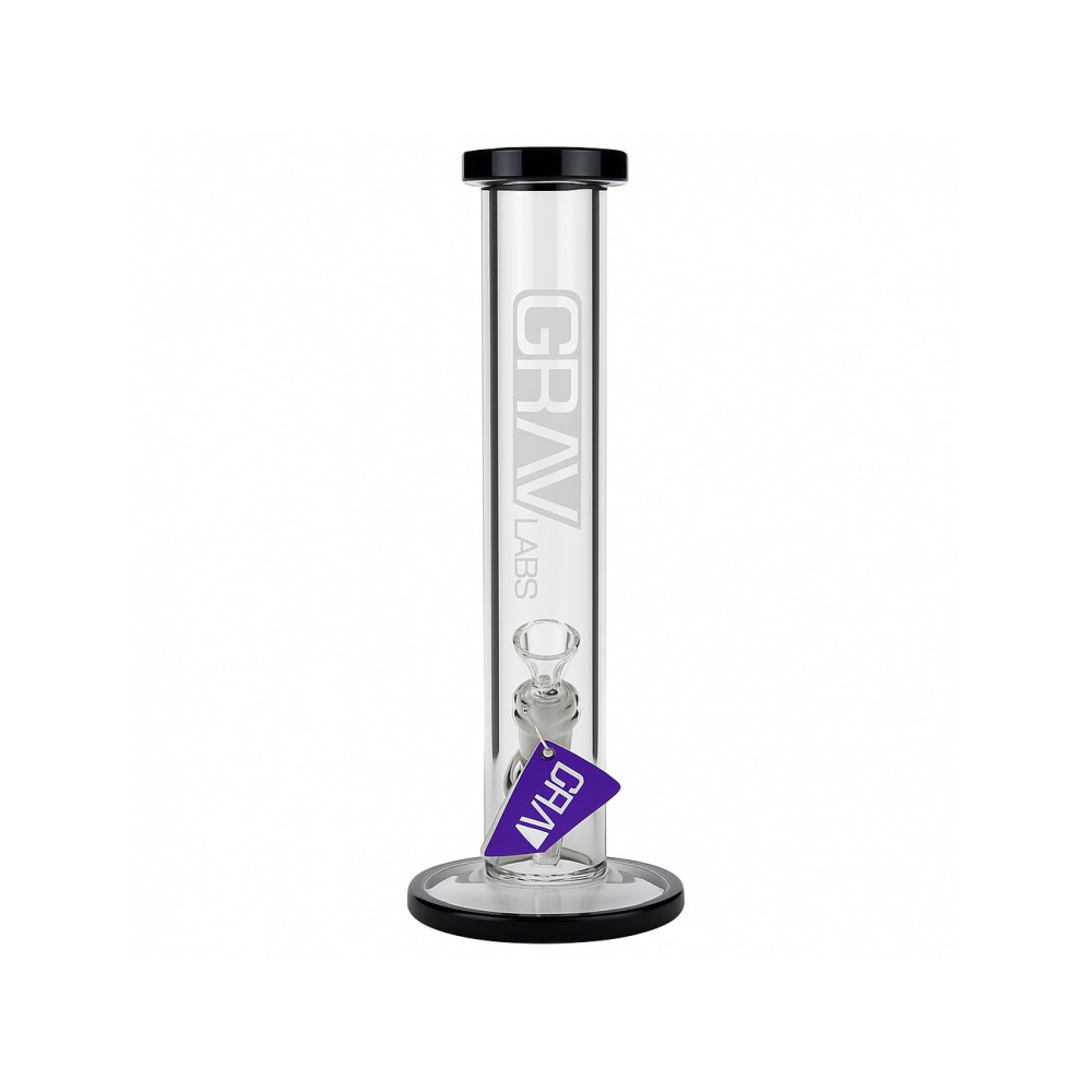 Ice pinch detail on the Grav Labs 12 inch straight tube bong