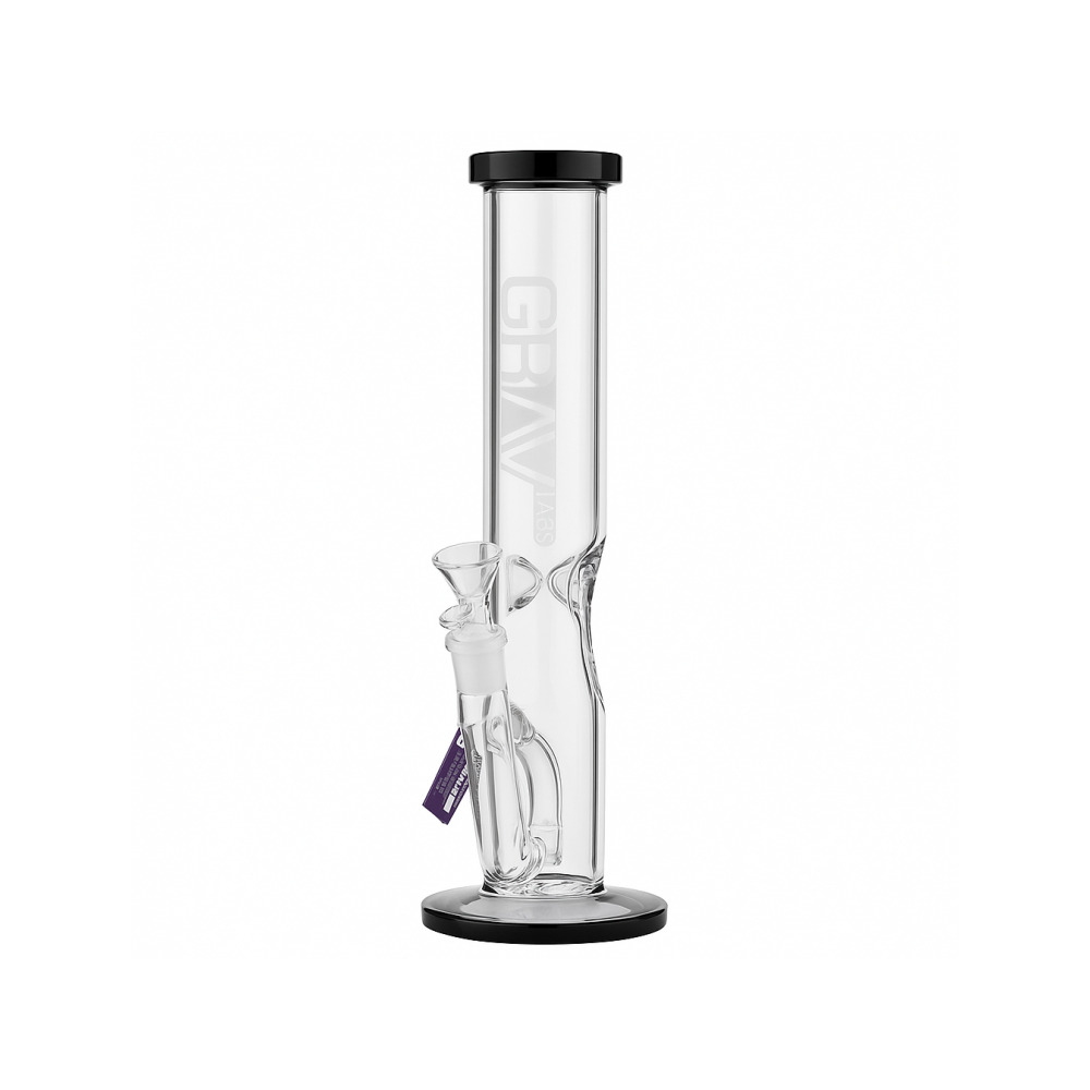 Grav Labs 12 inch flared bong side profile showing flared mouthpiece and frosted finish