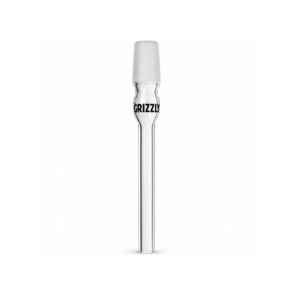Grizzly Ascent glass adapter connected to a standard 14mm bubbler water pipe