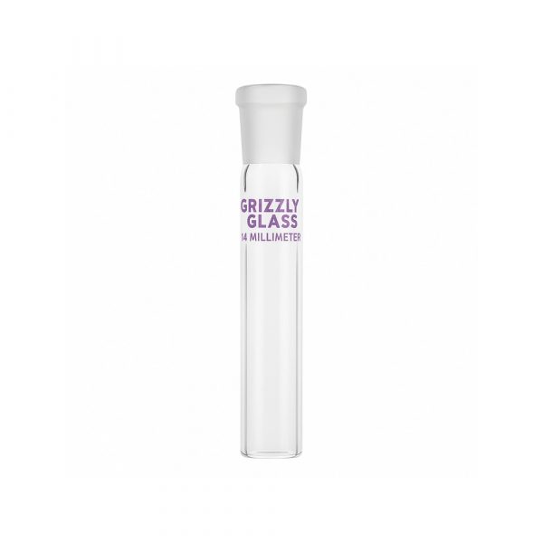 Grizzly Glass Ascent Straight 14mm Water Pipe Adapter on white background
