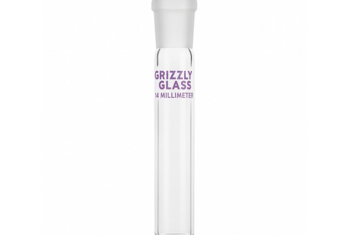 Grizzly Glass Ascent Straight 14mm Water Pipe Adapter on white background