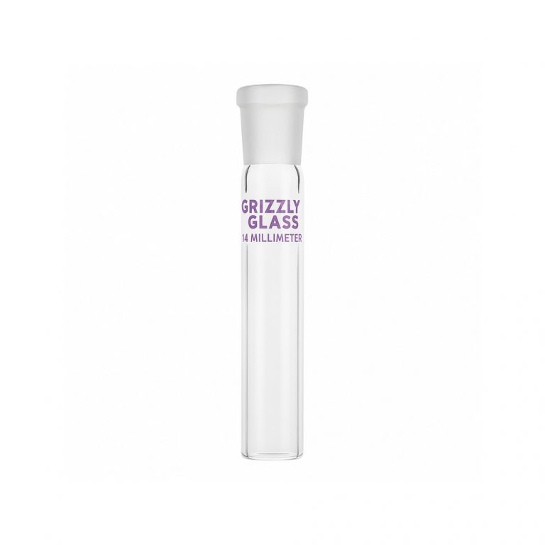 Grizzly Glass Ascent Straight 14mm Water Pipe Adapter on white background