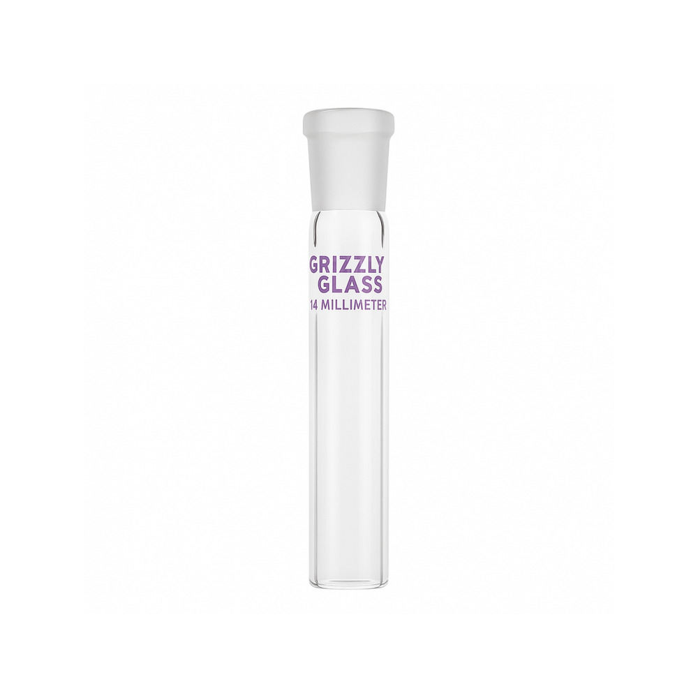Grizzly Glass Ascent Straight 14mm Water Pipe Adapter on white background