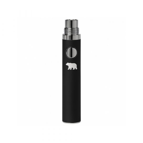Grizzly Honey Dab Pen variable voltage battery with stainless steel and rubber finish in black
